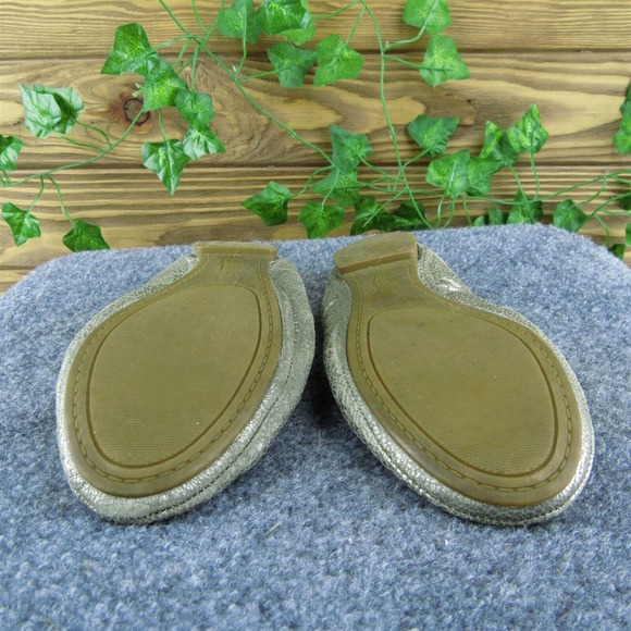 Lucky Brand Emmie Women Ballet Shoes Pewter‎ Leather Slip On Size 6.5 Medium - Picture 8 of 9
